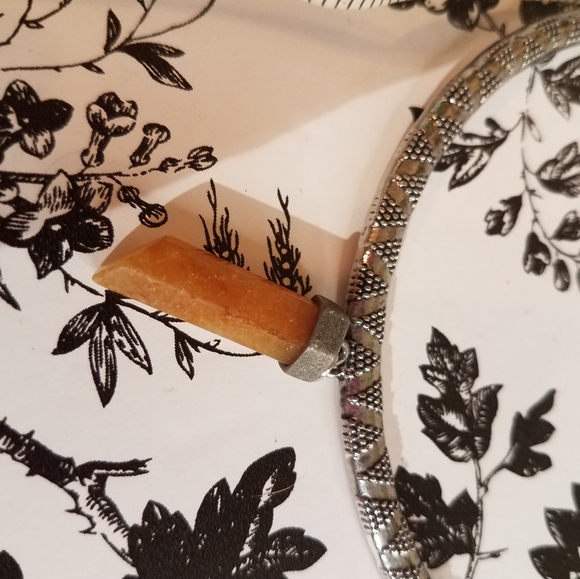 Orange crystal Point necklace jp10 - Picture 4 of 5